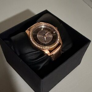 Kenneth Cole Rose Gold Watch with Crystal Details